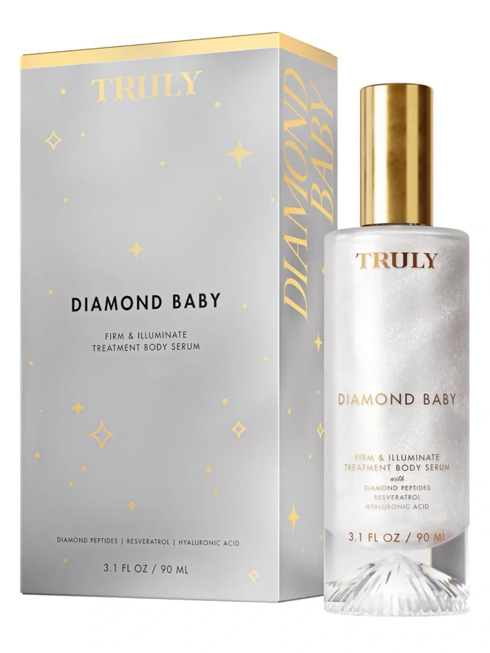 Truly Diamond Baby Body Serum 3.1 oz Diamond Peptides Firming NIB